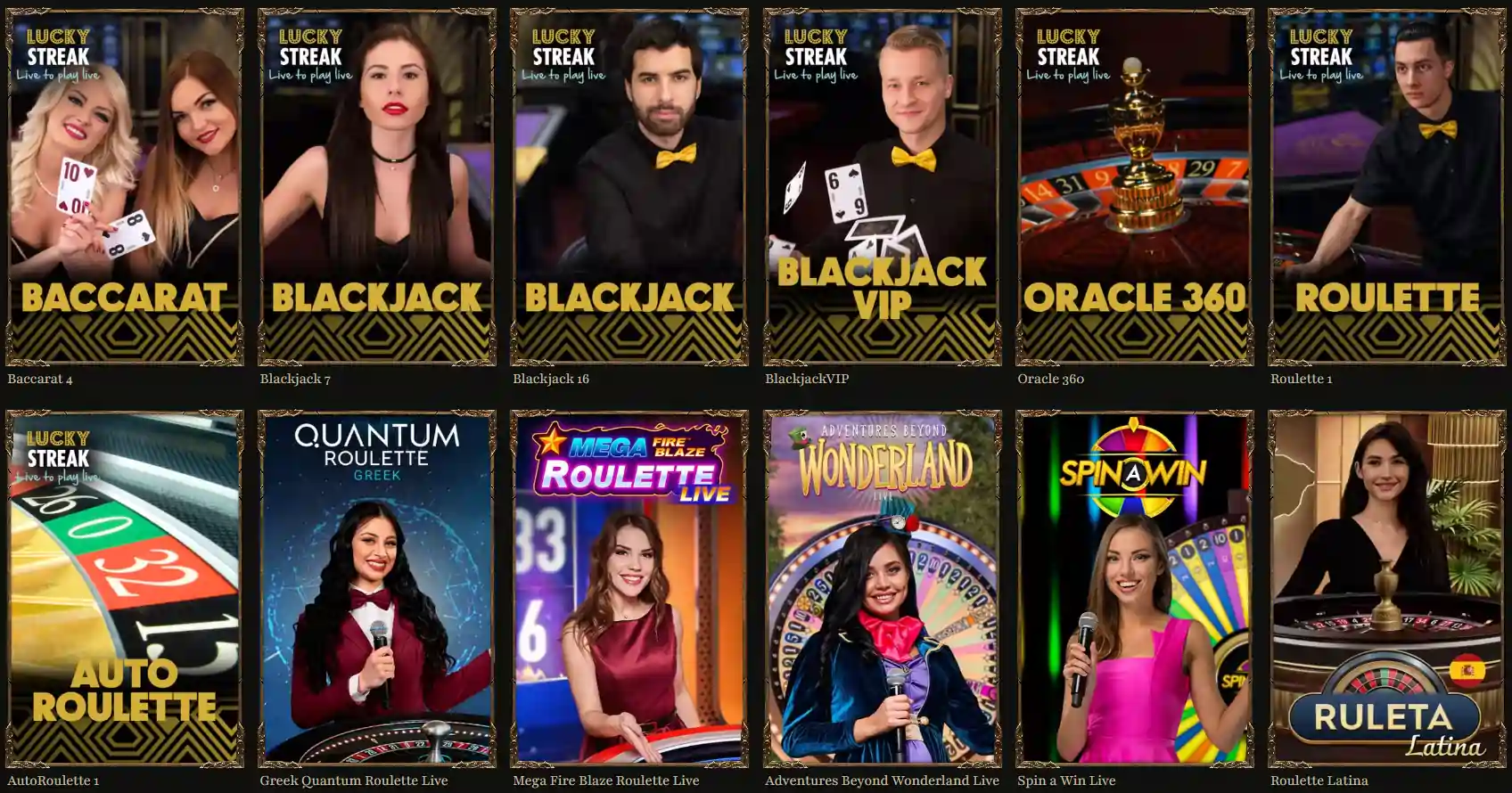 Live Casino Bereich von Kyngs