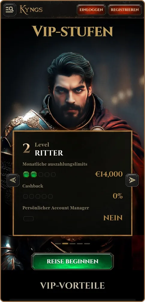 VIP Stufe 2 im Kyngs Casino